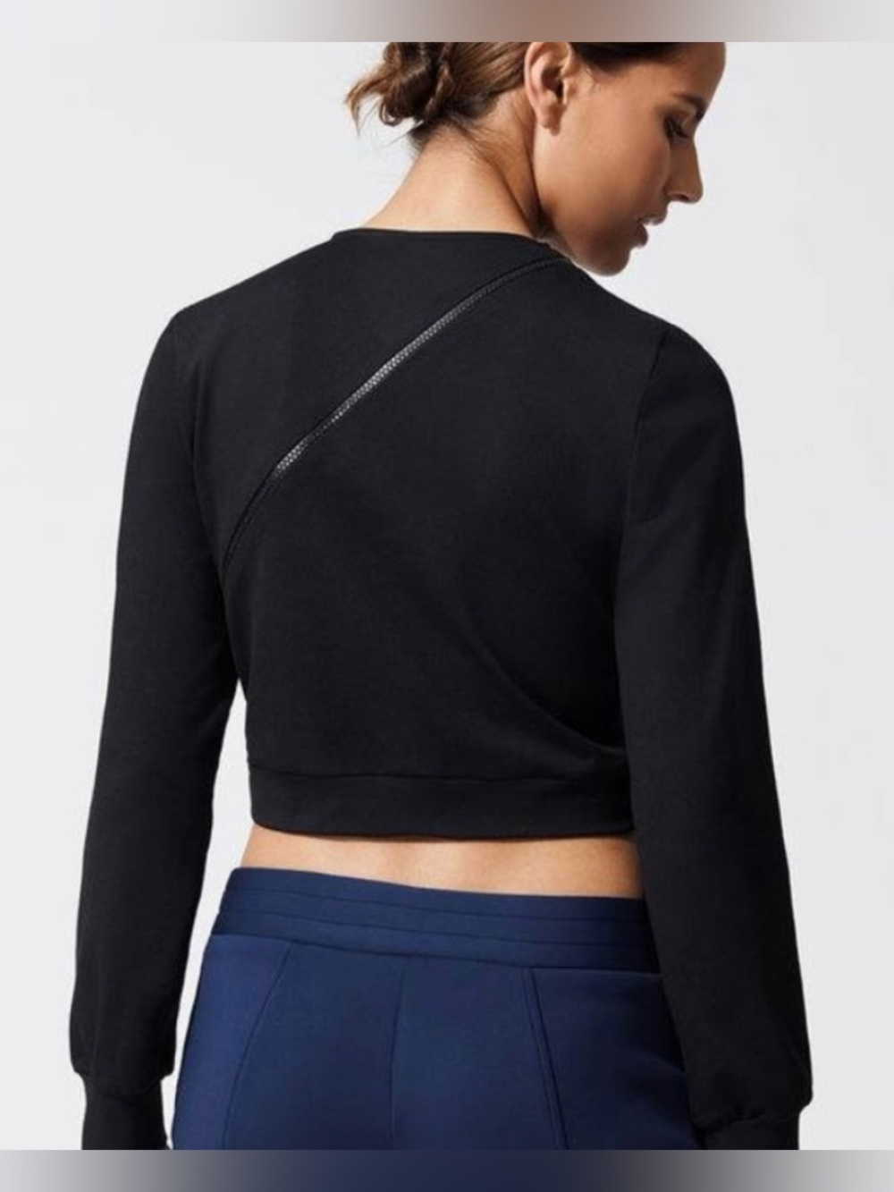 Cushnie et ochs cropped zipper long sleeve top - Picture 2 of 12